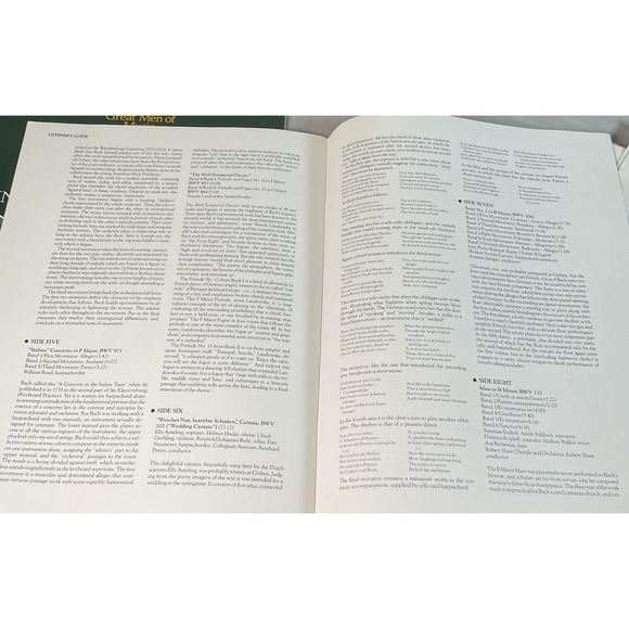 Johann Sebastian Bach Great Men Of Music Time Life Music 4 Vinyl LP Set + Book - Picture 7 of 9